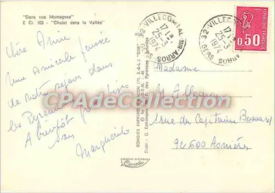 Chalé na Vale — Editor Combière, n° E Ci. 103 — Verso