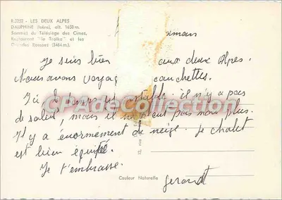 लेस डू अल्प्स — टेलीसीज़ डेस सीम्स के शीर्ष, रेस्तरां 'ला ट्रैइका' और ग्रैंड रूसेस (3464 मीटर) — डूफिने (इज़ेर), ऊंचाई 1650 मीटर — पीछे