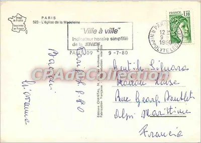 Hof van Justitie van Parijs — luchtfoto — Éditions CHANTAL — Achterkant