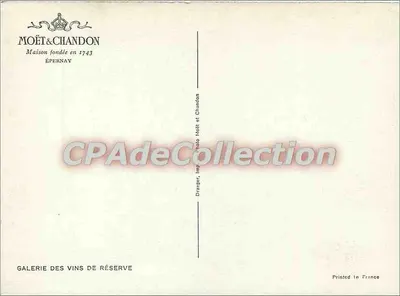 Galeria dos Vinos de Reserva — Moët & Chandon — Épernay — Verso