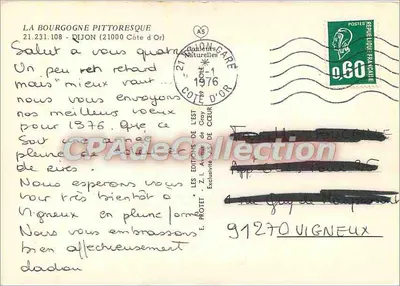 Uitzicht op de rue de Gray in Dijon — uitgever Les Éditions de Lest — Achterkant