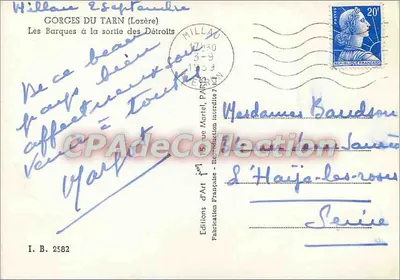 तार्न के गोर्ज (लोज़ेर) — डेट्रॉइट्स के बाहर बार्क्स — कला के संस्करण — पीछे