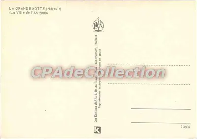 La Grande Motte — A Cidade do Ano 2000 — Éditions MAR — Verso
