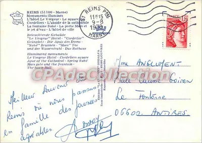 Reims — Luz noturna — Edições 'La Citrouille' n° 51100 — Verso