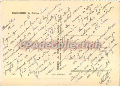 Sigmaringen - Il Castello — Éditions de Luxe & Cie, n°5654 — Verso