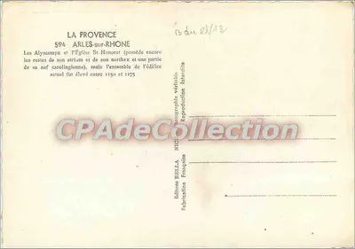 Arles-sur-Rhône — Igreja de São Honório — Ruínas e vestígios carolíngios — Éditions Rella — Verso