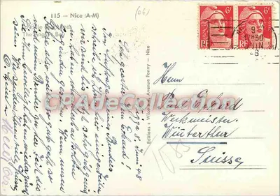 Widok Promenady Anglijskiej — Nice — Wydawnictwo «Wilcon» n°115 — Rewers