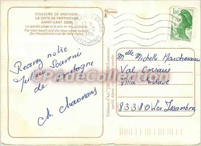 Saint-Cast-la-Ville — La Côte de Penthièvre — Ediciones de Arte 'JAC' — Reverso
