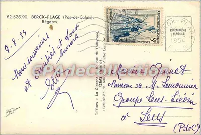 A Cegonha — Embarcação a vela — Edições « La Cigogne » — Verso