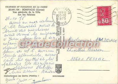 BONIFACIO (Corsica) — Algemene uitzicht op de stad — Edities Diplôme — Achterkant