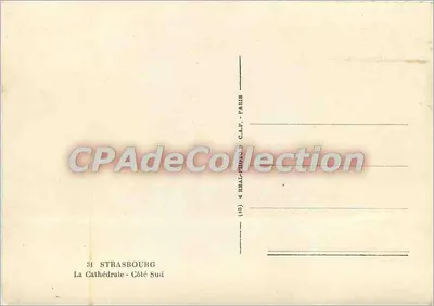 Estrasburgo — Catedral — Lado Sul — editor REAL-PRUSSE, Paris, n°31 — Verso