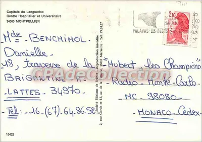 Montpellier — Miasto Languedoc — Éditions de France — Rewers