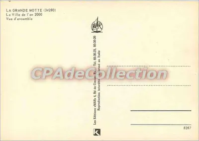 La Grande Motte — Vista geral — Les Éditions MAR — Verso