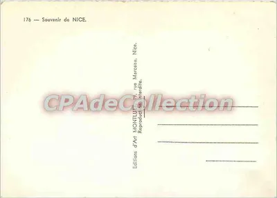 Nice — Souvenir de NICE — Éditions d'Art Montluçon — Rewers