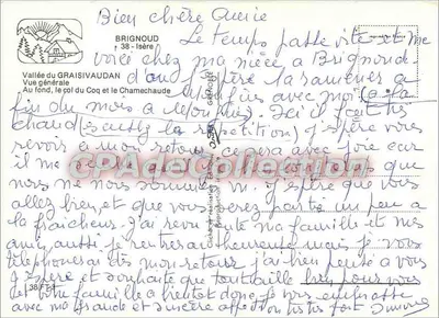 Wąwóz Graisivaudan — Widok ogólny — Brignoud, 38 - Isère — Rewers