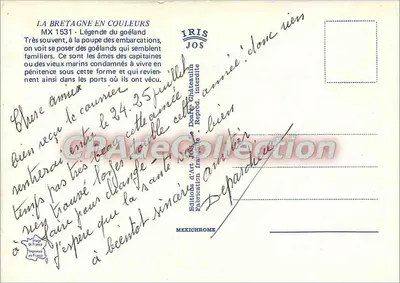 Goéland — Légende du Goéland — Éditions d'art JOS — Verso