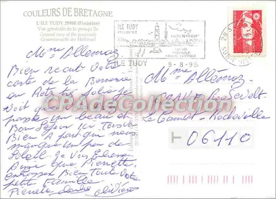 Île Tudy — vue aérienne de la presqu'île — Éditions COULEURS DE BRETAGNE — Verso