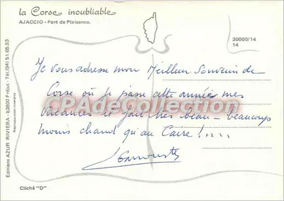 Ajaccio - Port de Plaisance — Korsyka niezapomniana — Editions AZUR RIVIERA — Rewers