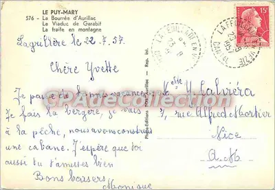 Auvergne — Recordações de Auvergne — Photo-Editions Pôs Aurillac — Verso