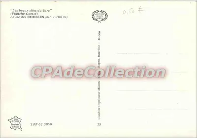 Il lago delle Rousses — Franche-Comté — editore Combier Imprimeur Maçon, n° 3 PP 02 0056 — Verso