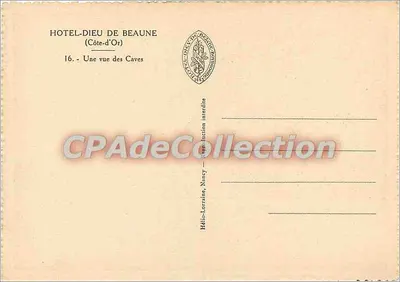 Jaskinie Hotel-Dieu w Beaune — Côte-d'Or — Hélios-Lorraine, Nancy — Rewers