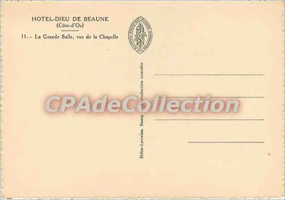 Hôtel-Dieu w Beaune — Wielka Sala, widok z kaplicy — Hôtel-Dieu w Beaune — Rewers