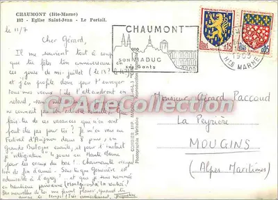 Chaumont (Haute-Marne) - Igreja de São João - O Portal — editor C.W. (C.W. Fotógrafo) — Verso