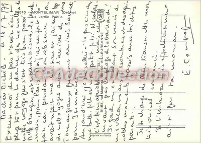 मॉंटेलिमार के सार्वजनिक उद्यान — झील का दृश्य जहां एक नाव है — प्रकाशक CPADeCollection — पीछे