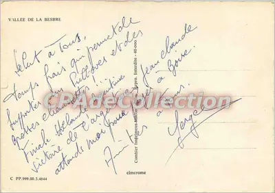 Vale da Besbre e de seu afluentes o Barbénan — Impressor-Mestre - 40.000 — Verso
