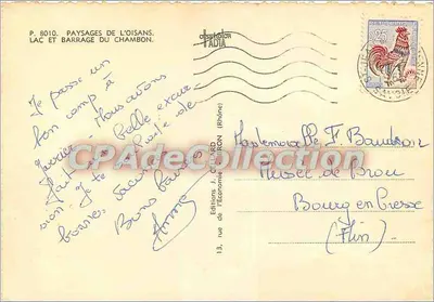 Digetto del Chambon — Delfinato — Edizioni J. Girard — Verso