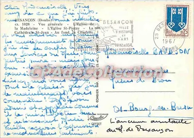 Besançon — Ogólny widok — Katedra Świętego Piotra, katedra, forteca — Combière Imp. M. C.C. — Rewers