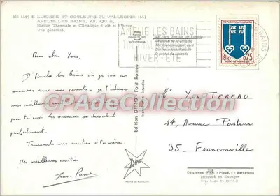 Amélie-les-Bains — vista generale — Edizione D'Ino - Pliqué, 4 - Barcellona — Verso
