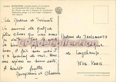 NARBONNE en haar regio — Éditions Rotalcolom, n° 25.016 — Achterkant