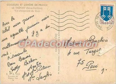 Le Tréport — Ogólny widok brzegu — Wydawnictwo Jean-Jaures — Rewers