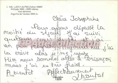 Les 2 Alpes (Isère) — Widok z powietrza — Wydawnictwo Célepar — Rewers