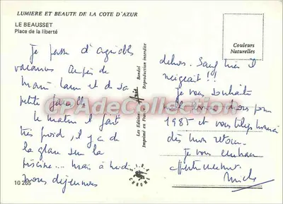 Le Beausset — Place de la Liberté — Les Éditions Chromé, n° 10 265 — Verso