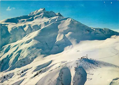 Valmorel (Savoie) — Chegada superior do teleférico — Conbier Imprimeur Mâcon