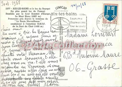 Aix-les-Bains — Lago del Bourget — vista aerea — IRIS — Verso