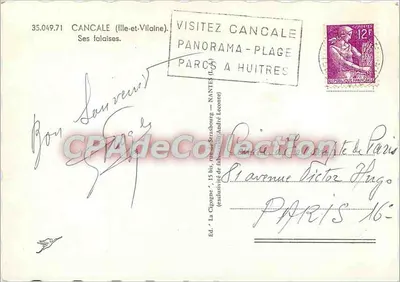 Cancalé — Jej skały — La Cigogne, wydawca — Rewers