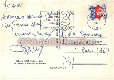 Zamek w Angers — widok wewnętrzny — Lionel — Rewers