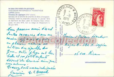 Castelo de Laplagne — berço da família de Batz d'Artagnan — editor IRIS — Verso