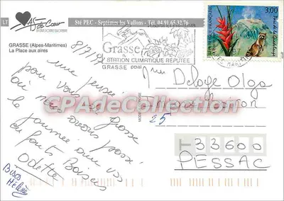 Grasse — Costa Azul — Editor no visible — Reverso