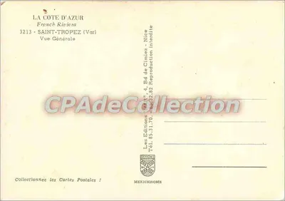Saint-Tropez — Ogólny widok — Wydawnictwo Côte d'Azur — Rewers