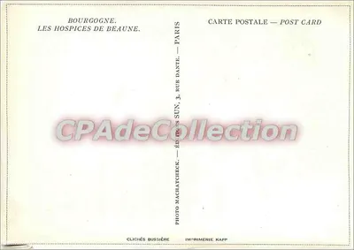 De Hospices de Beaune — Bourgogne — Gepubliceerd door Machatcheck, Parijs — Achterkant