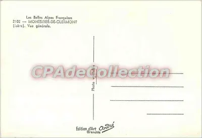 Monestier-de-Clermont — Vista geral — Edition d'Art André, Grenoble — Verso