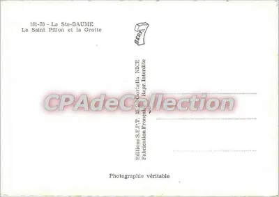 A Ste-Baume — O Santo Pilon e a Gruta — Edições S.E.P.T. NICE — Verso
