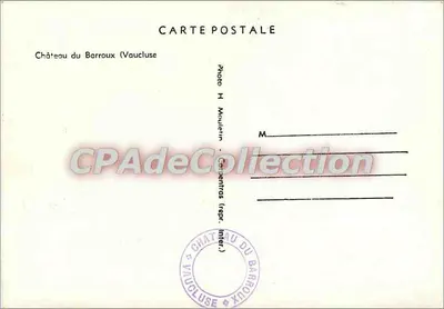 Castelo de Barroux — Vaucluse — Foto H. Moulierin — Verso