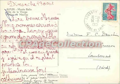 Głowa Najświętszej Panny Maryi — Muzeum Rolin — Autun — Rewers