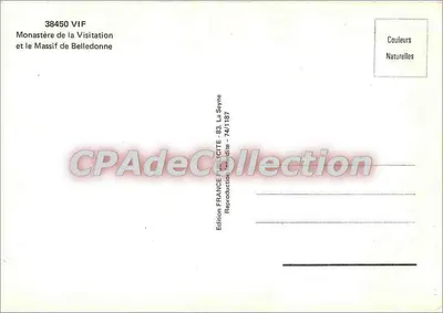 Mosteiro da Visitação e o Massif de Belledonne — Edição Publicidade - 83, La Seyne — Verso