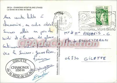 A Gruta da Mer de Glace — Chamonix — Edições SECA — Verso